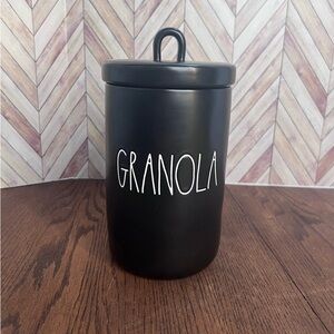 Rae Dunn Black Granola Storage Jar